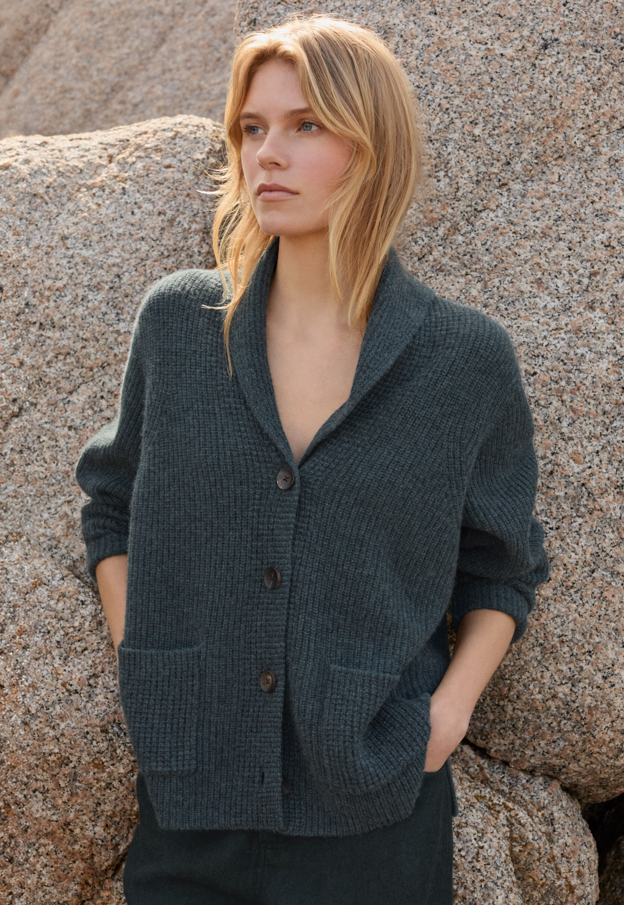 Cardigan mit Schalkragen