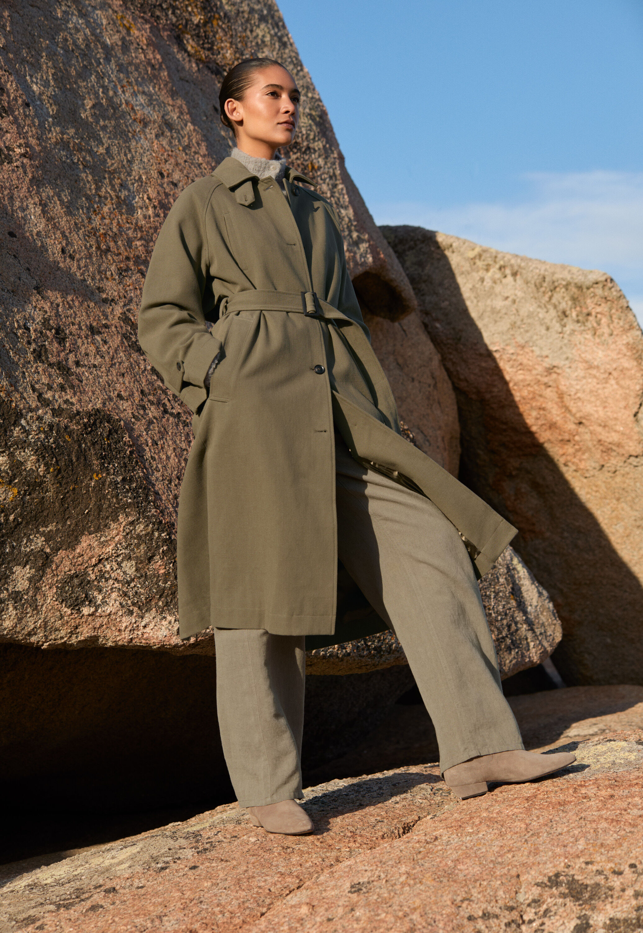 Trenchcoat aus Baumwolle