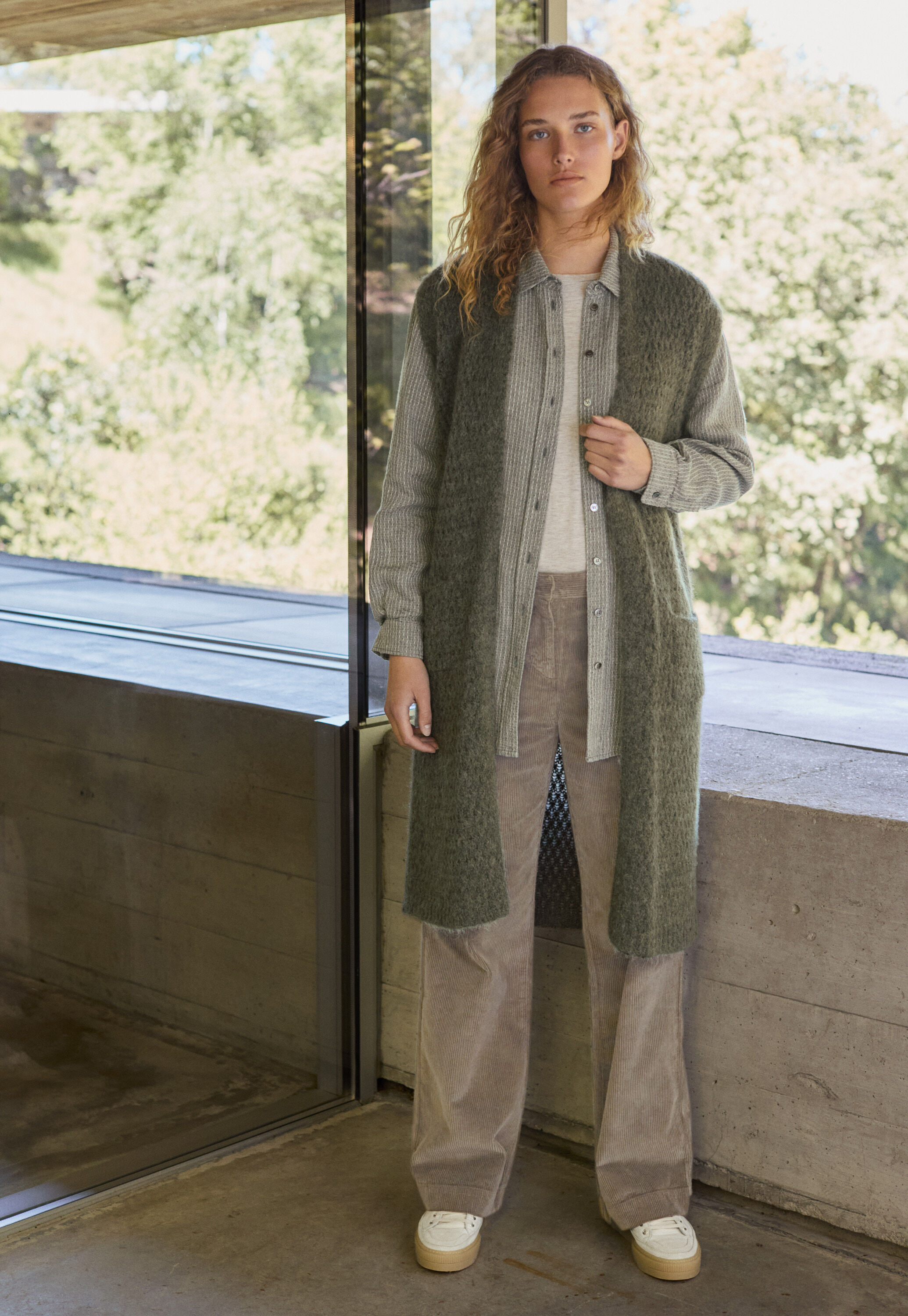 Overshirt aus strukturiertem Gewebe