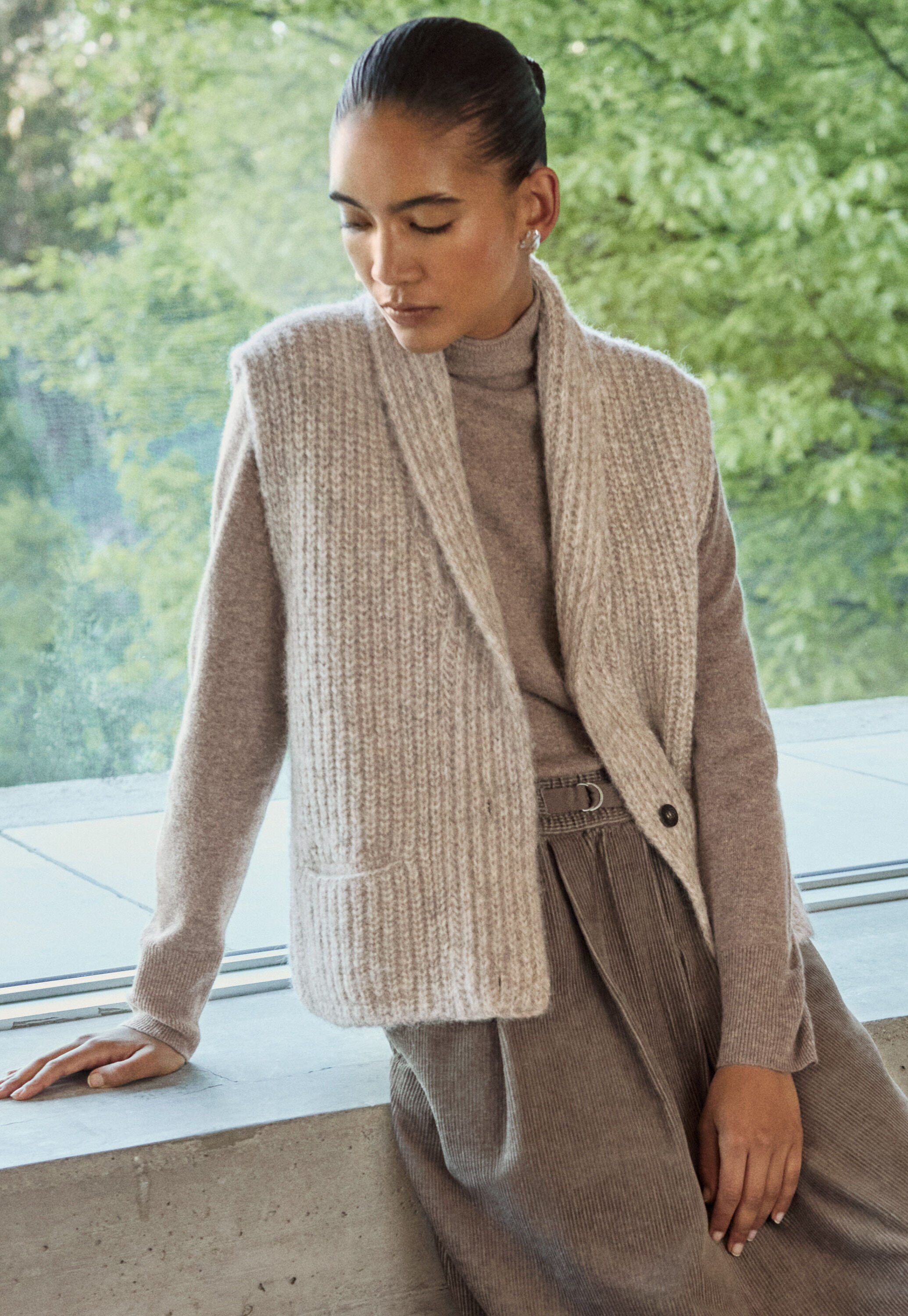 Cardigan mit Schalkragen