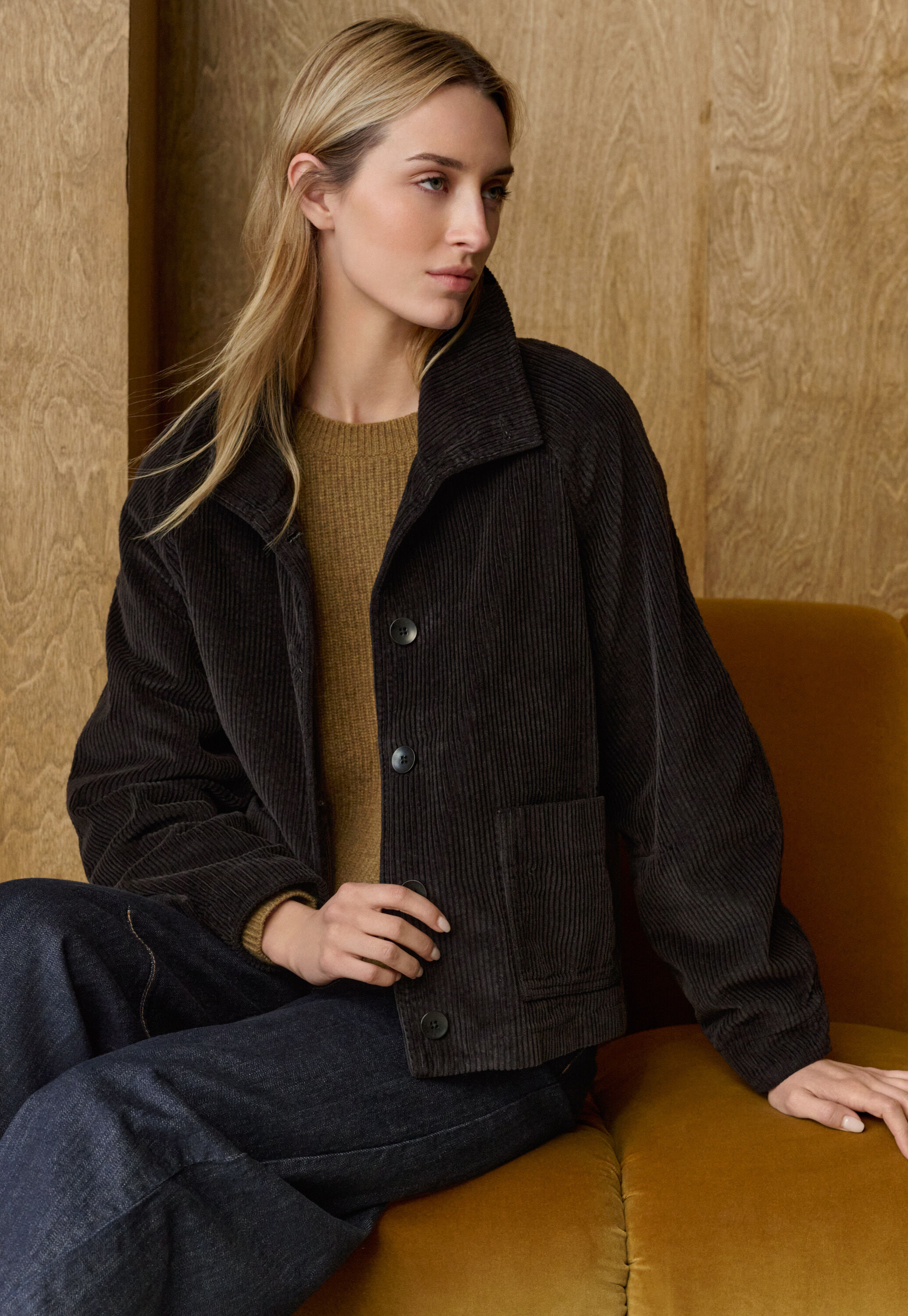Cordjacke, Kohlschwarz, large