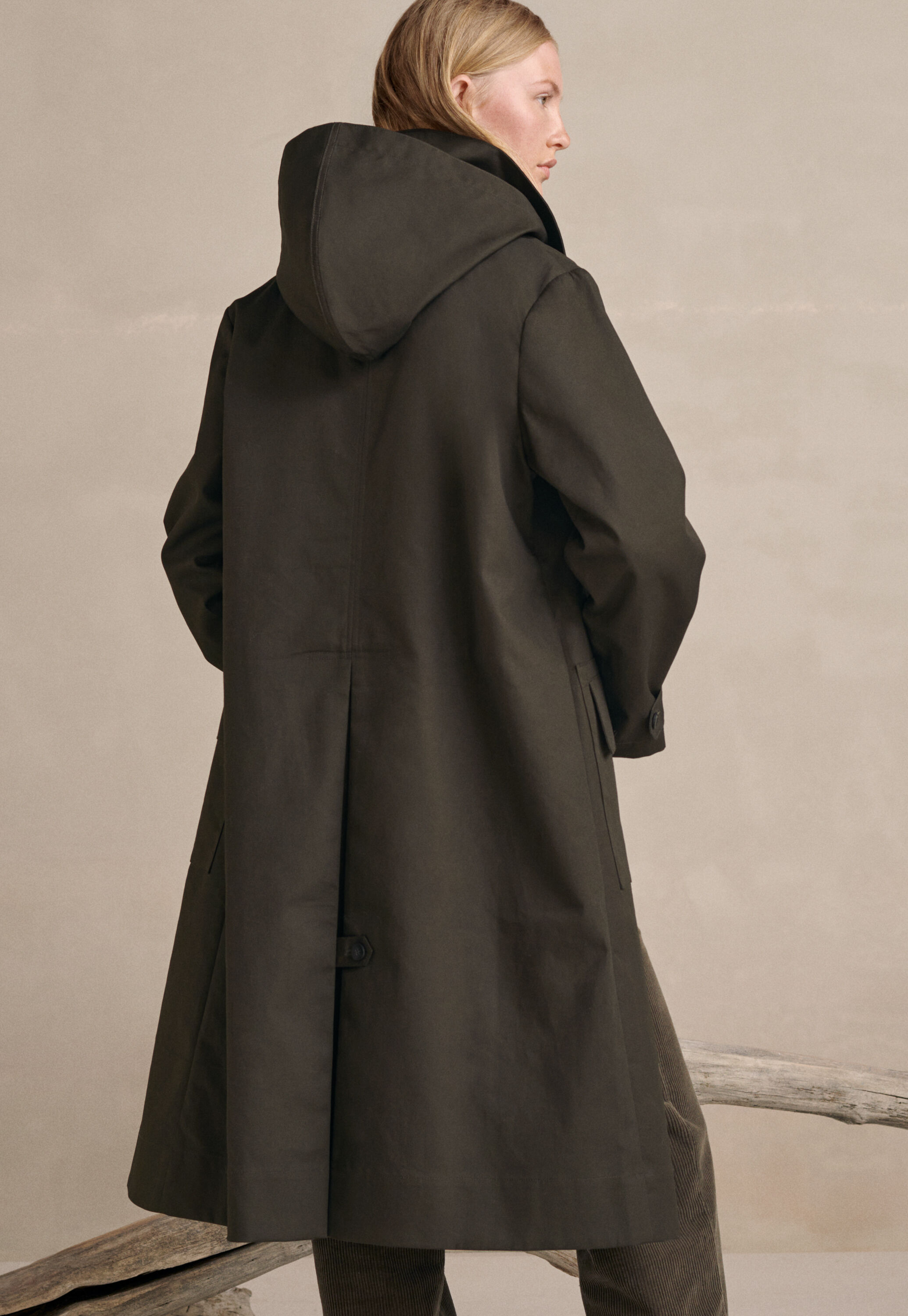Trenchcoat mit Kapuze
