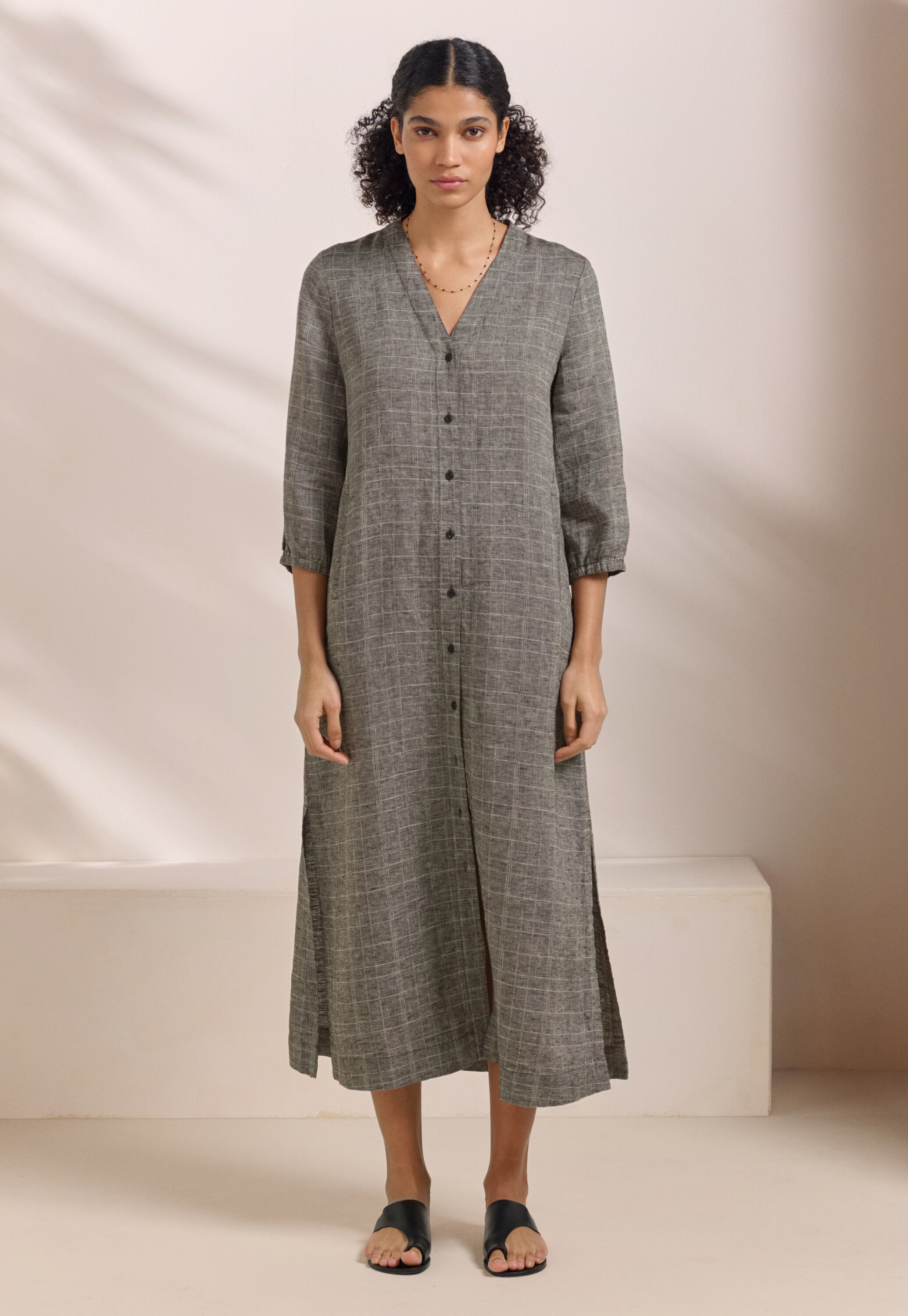 Bluse mit eingewebtem Kreuzmuster