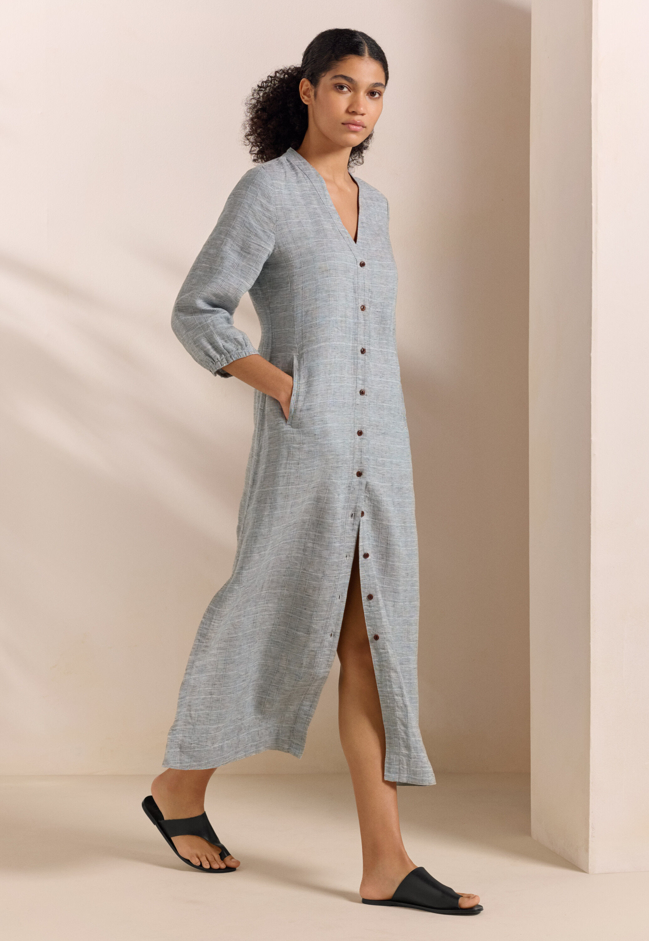 Bluse mit eingewebtem Kreuzmuster