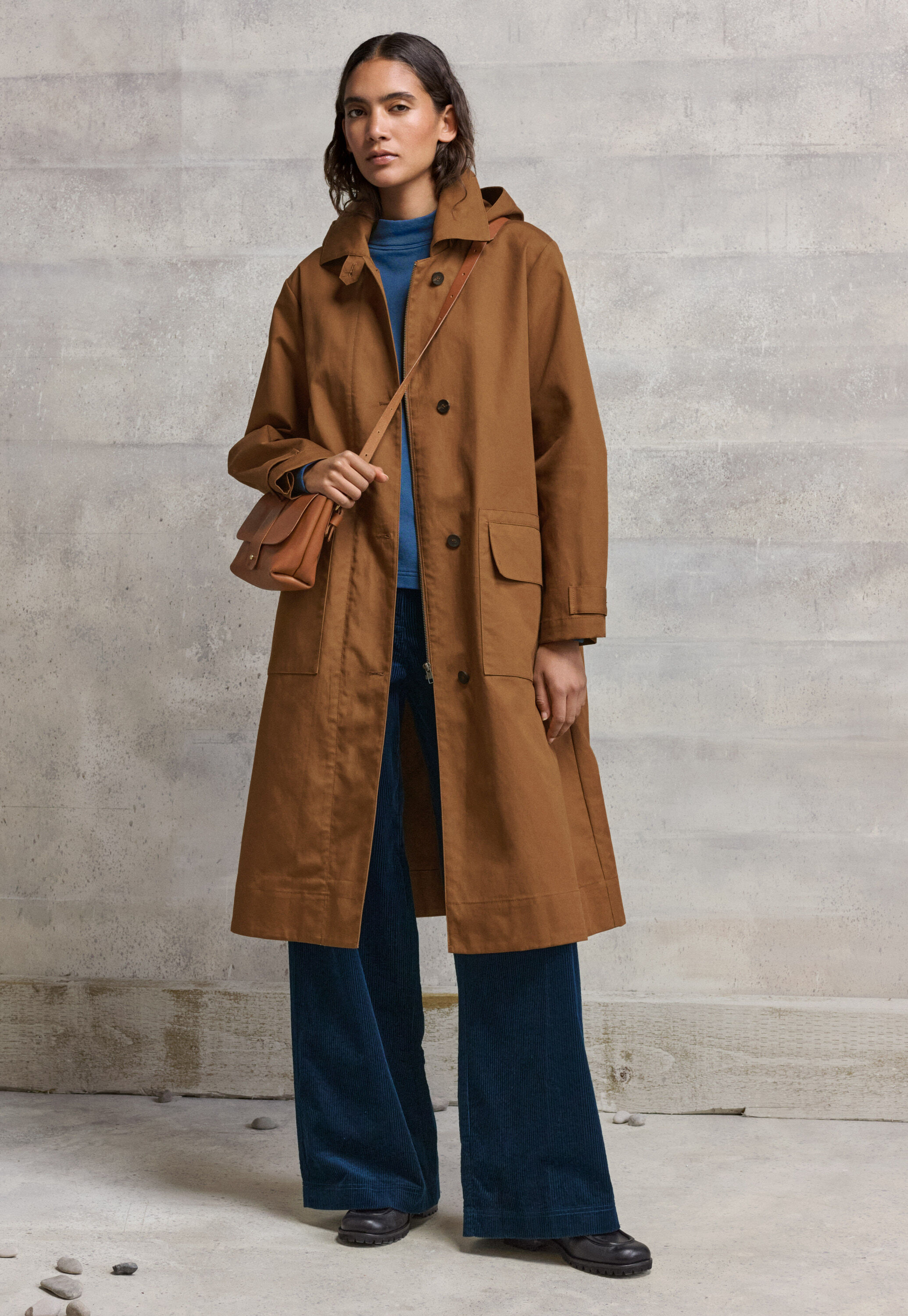 Trenchcoat mit Kapuze