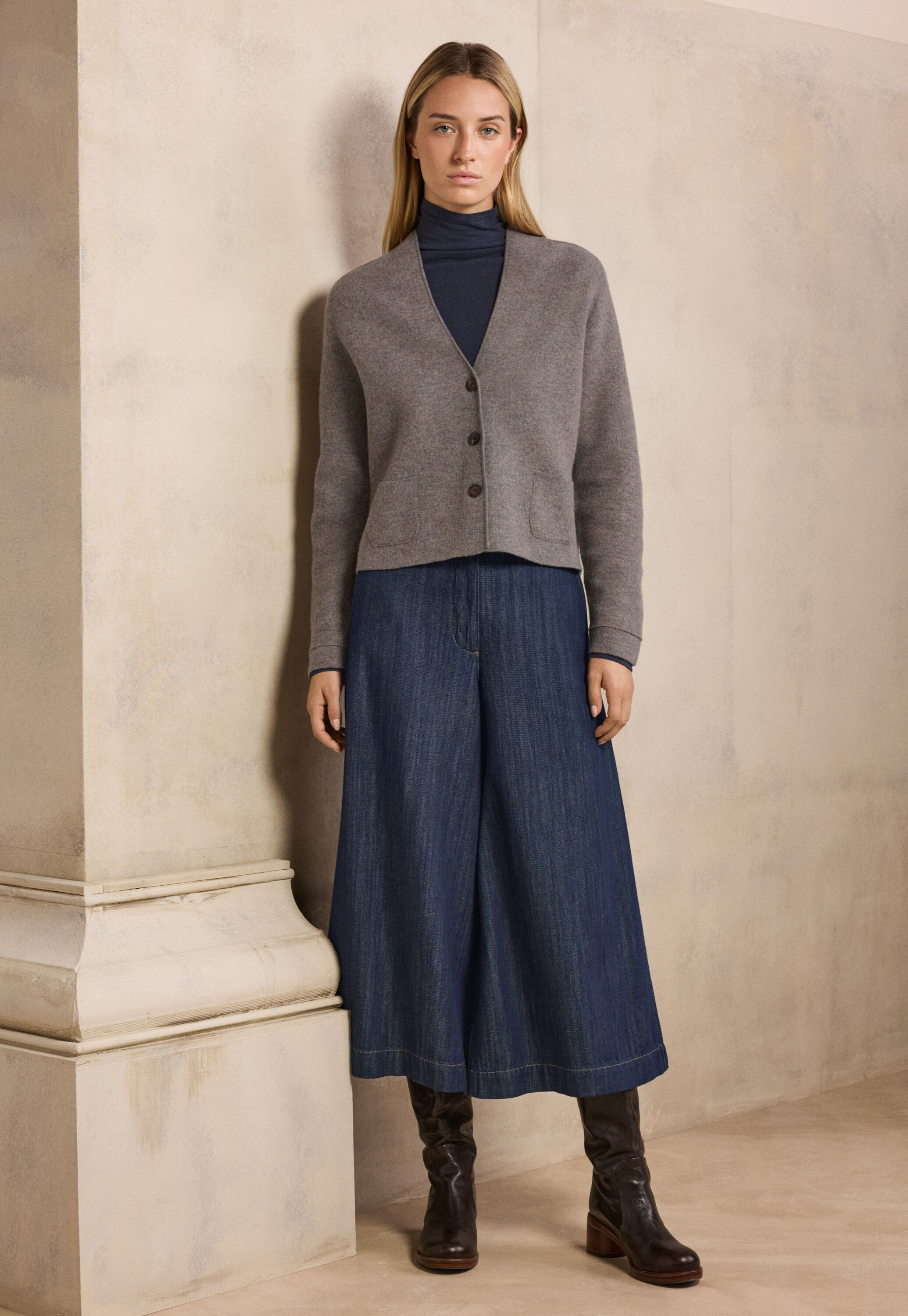 Denim-Culotte
