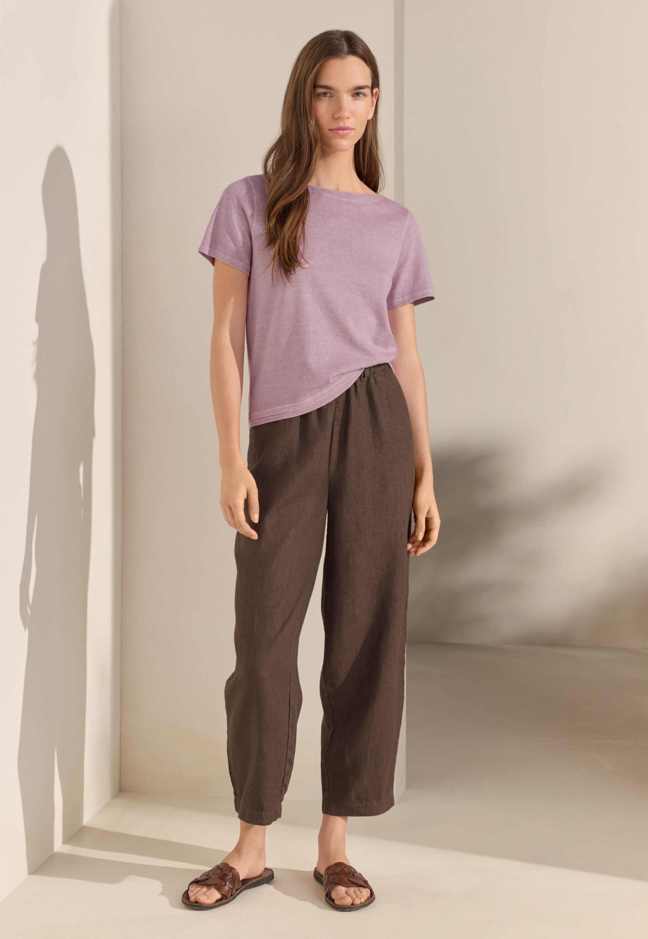 Bluse mit eingewebtem Kreuzmuster