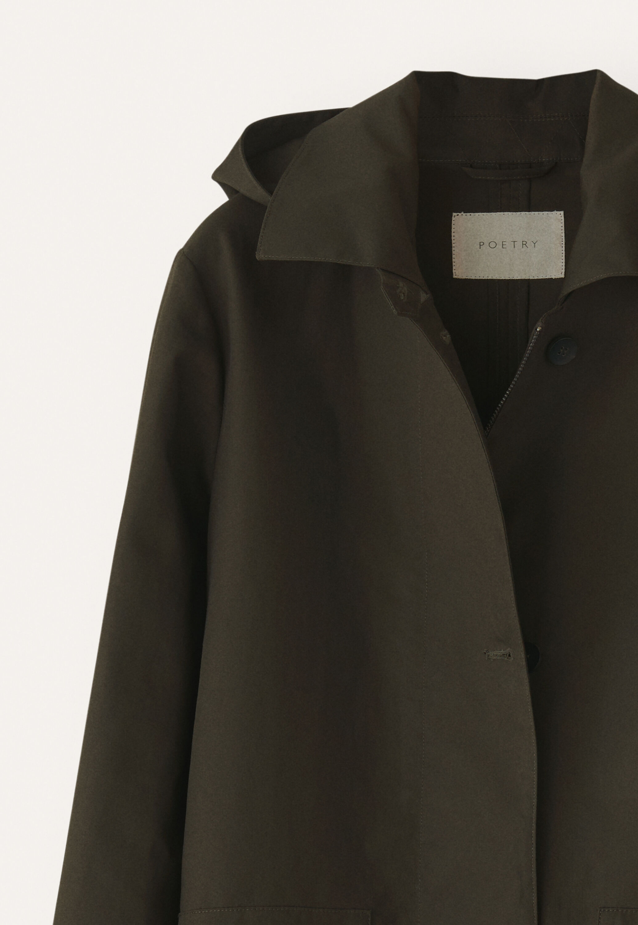 Trenchcoat mit Kapuze