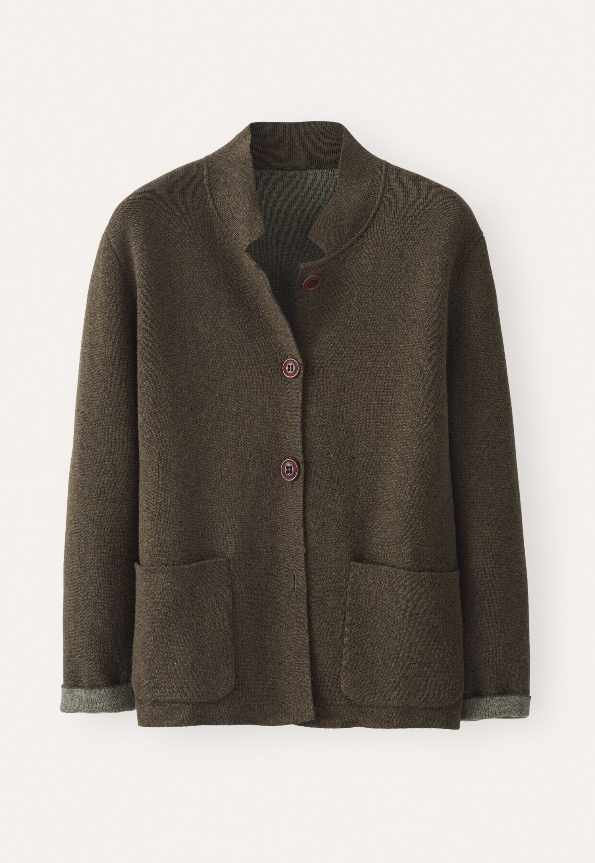 Doppelt gestrickte Jacke