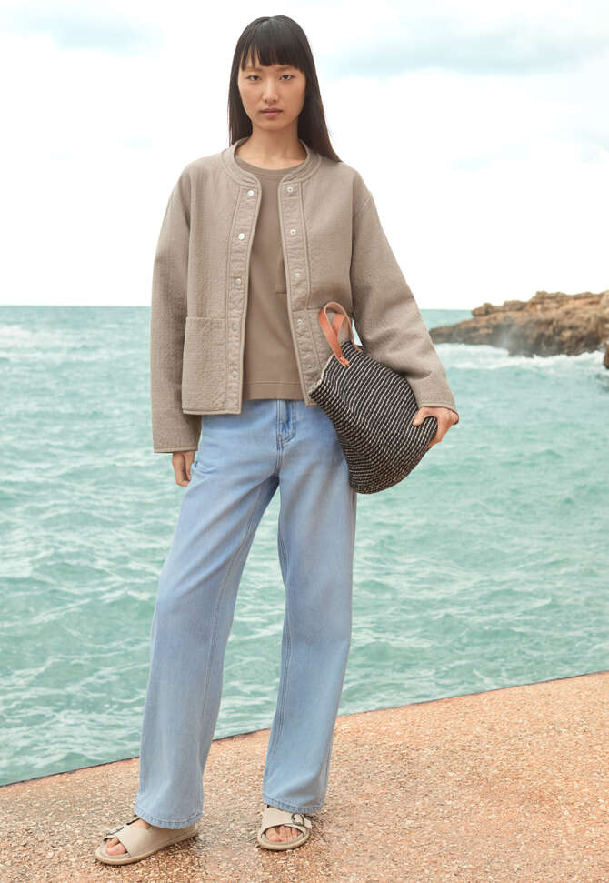 T-shirt mit Tasche, Weizen, completeTheLook