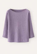 Pullover mit U-Boot-Ausschnitt, Lila, webstill