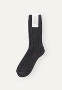 Socken mit Zopfmuster, Anthrazit, webstill