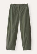 Hose mit Abn&auml;hern am Saum, Dunkles Khaki, webstill