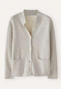 Doppelt gestrickte Jacke, Cremegrau, webstill