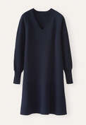 Kleid mit Peplum-Saum, Tinte, webstill