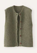 &Auml;rmelloser Cardigan, Khaki, webstill