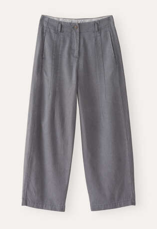 Baumwoll-Jeans mit Abn&auml;hern, Dunkelgrau, webstill