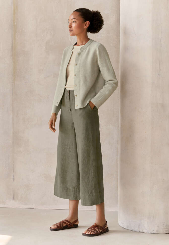 K&uuml;rzere, weite Hose, Waldgr&uuml;n, completeTheLook