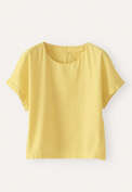 T-Shirt aus Webstoff, Sonnengelb, webstill