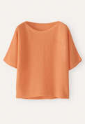 Pullover mit Dolman-&Auml;rmeln, Pfirsich-Aprikose, webstill