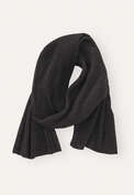 Rippstrickschal, Schwarz meliert, webstill