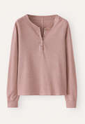 Gestreiftes Henley-Top, Ros&eacute;/Grau, webstill