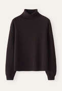 Rollkragenpullover, Dunkle Aubergine, webstill