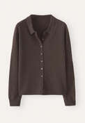 Durchgekn&ouml;pfter Pullover, Maronenbraun, webstill