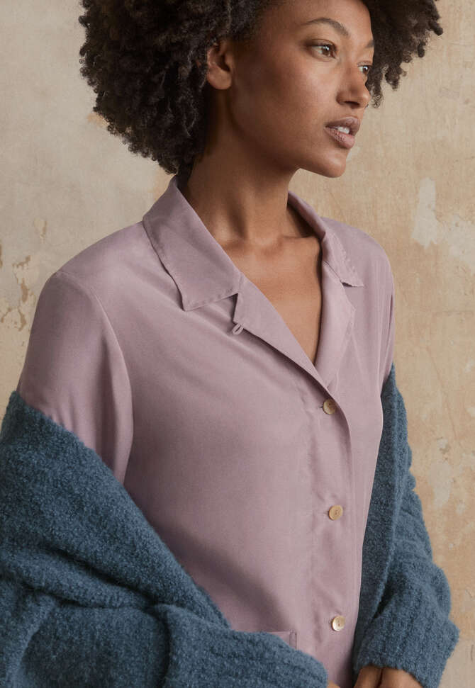 Pyjama aus Seide, Zartes Mauve, completeTheLook