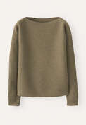 Kastiger Pullover, Blasses Khaki, webstill