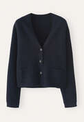 Gestrickte Jacke, Blauschwarz, webstill