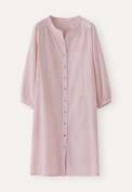 Fein gestreiftes Kleid mit Kn&ouml;pfen, Zartes Rosa, webstill