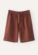 Shorts mit gebundener Taille, Rostbraun, webstill
