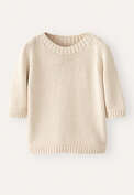 Kurz&auml;rmeliger Pullover, Natur, webstill