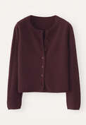 Durchgekn&ouml;pfter Pullover, Brombeere, webstill