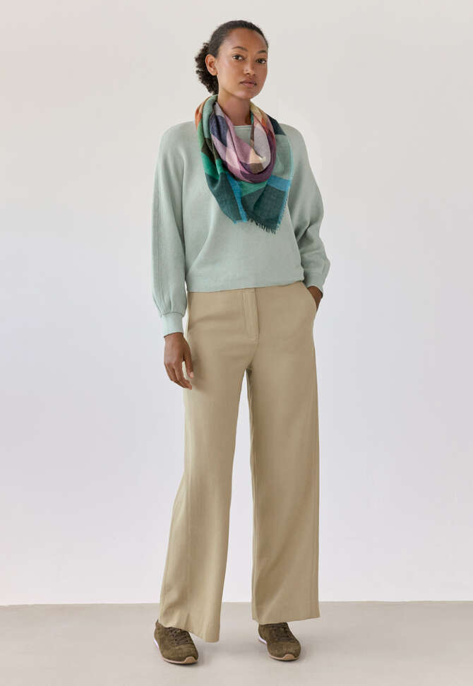 Weich geschnittene Hose, Blasses Taupe, completeTheLook