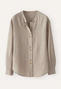 Vichy-Karo-Bluse, Mint/Taupe, webstill