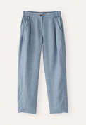 K&uuml;rzere, schmal zulaufende Hose, Denim, webstill