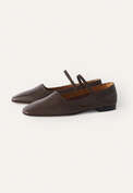 Mary Jane Pumps, Dunkelbraun, webstill