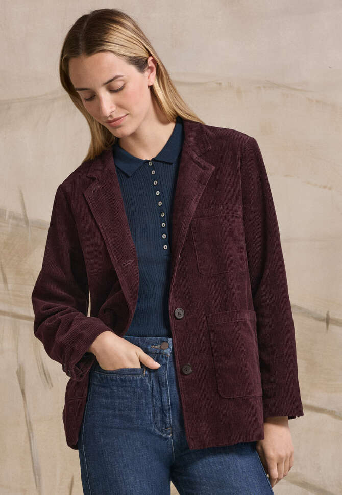 Jacke mit aufgesetzten Taschen, Zwetschge, completeTheLook