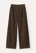 Cordhose mit Abn&auml;hern am Saum, Torf, webstill